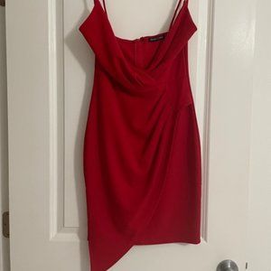Red Never Worn Mini Spaghetti Strap Dress